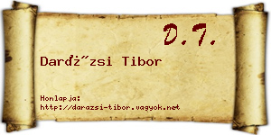 Darázsi Tibor névjegykártya